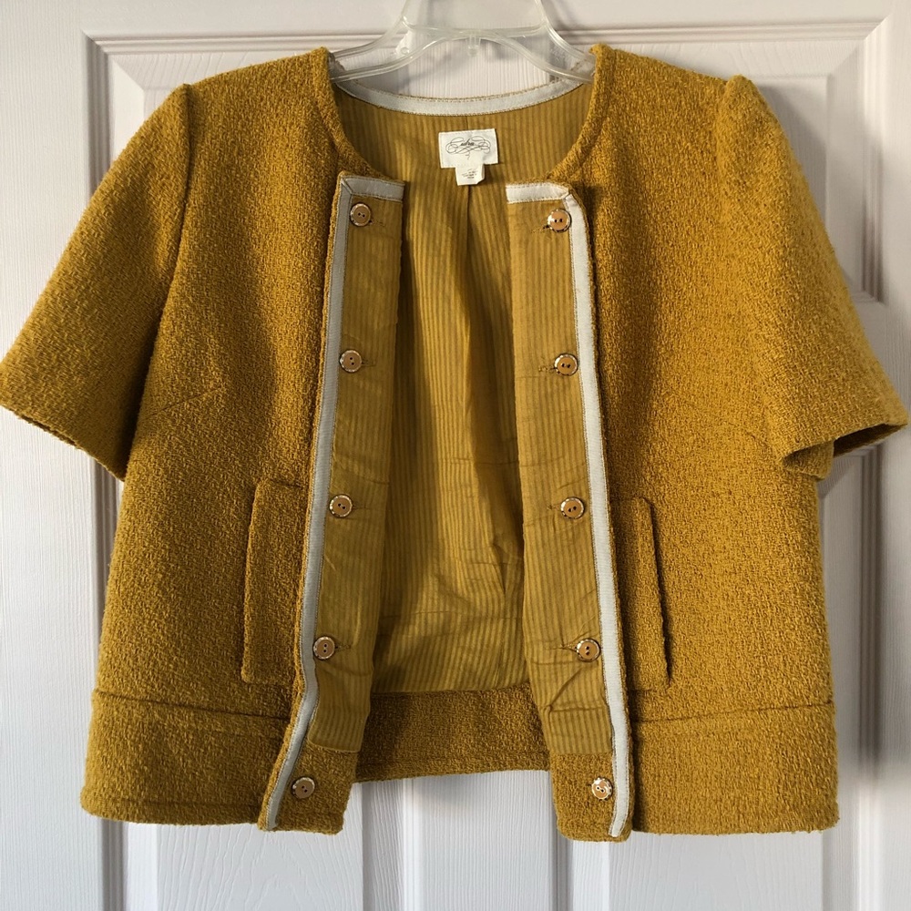 Anthropologie mustard jacket